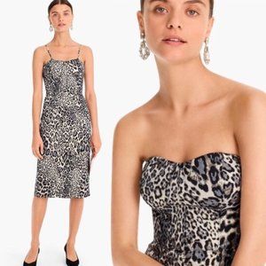 J. Crew Metallic Leopard Spot Party Dress